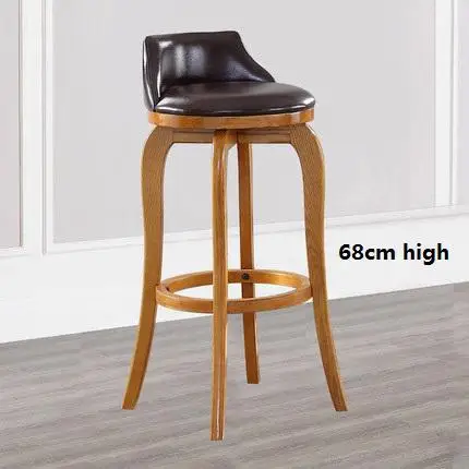 Американский твердый деревянный барный стул домашний вращающийся барный стул высокий стул европейский модный барный стул - Цвет: Style 7