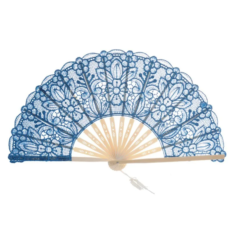 Китайский стиль ручной складной кружевной вентилятор для свадьбы и украшения дома танцевальный Складной вентилятор