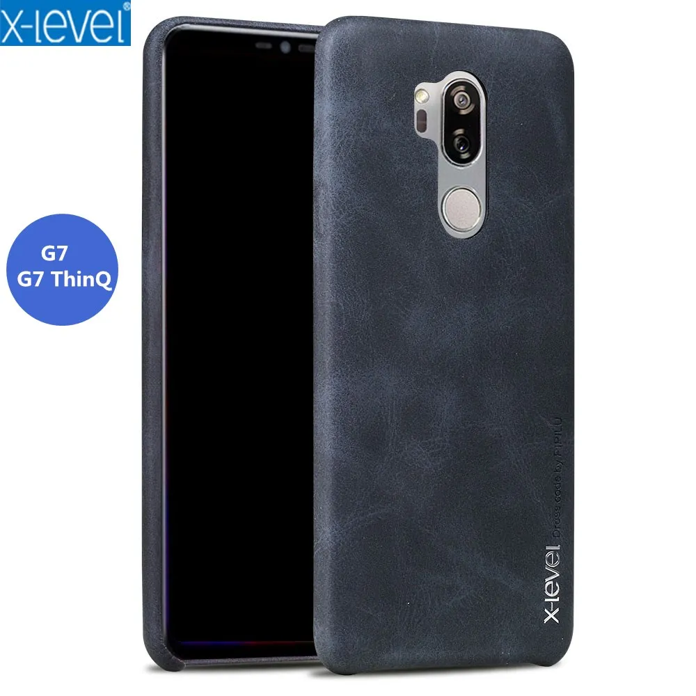 

X-Level Cover Case For LG G7 G 7 G710 G710EM G7 ThinQ Retro Vintage X Level Matte Frosted Leather Back Protective Shell