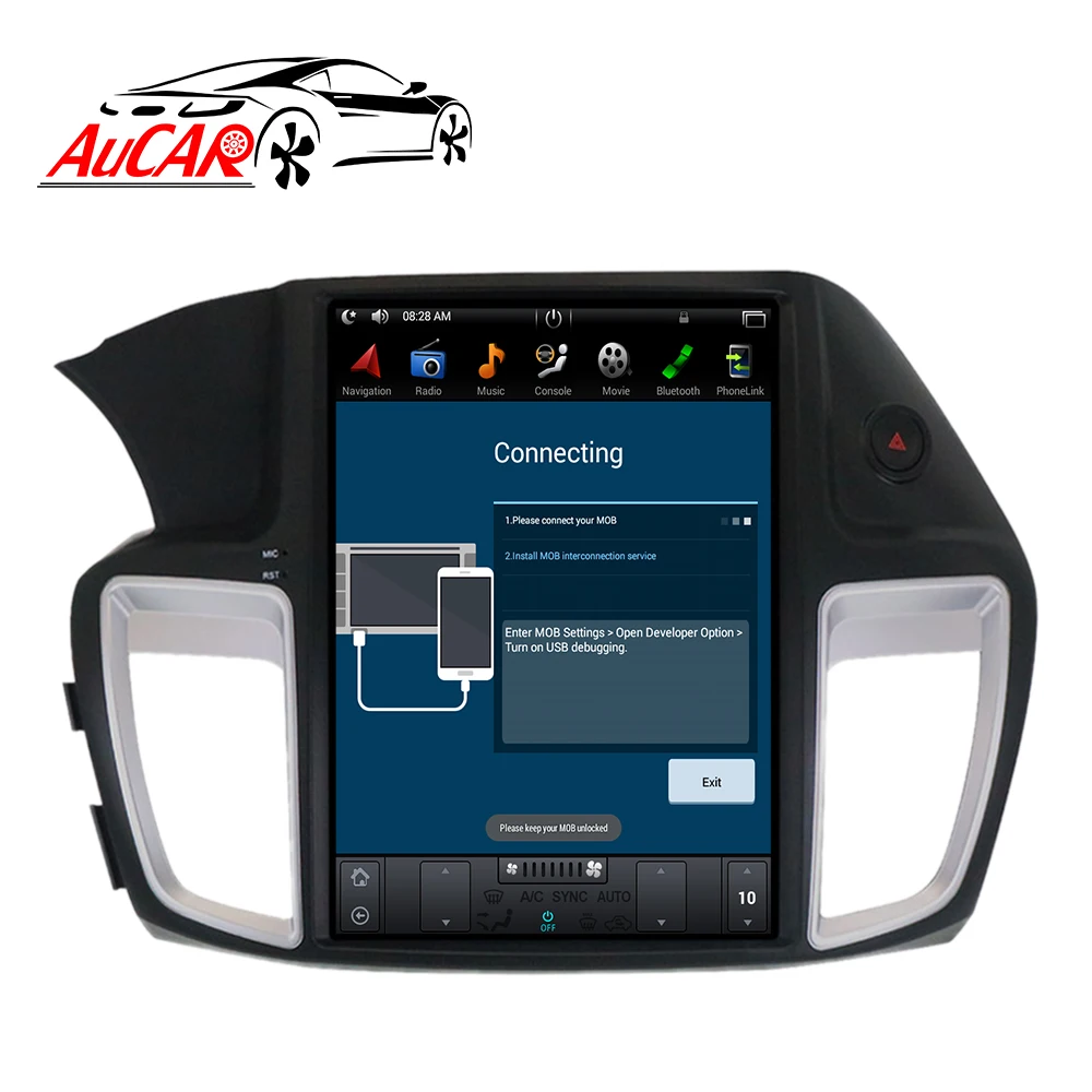 Flash Deal Aucar Tesla Style 2 din car radio gps navigation for Honda Accord 2013-2017 Android 8.1 autorado multimidia cassette player 1