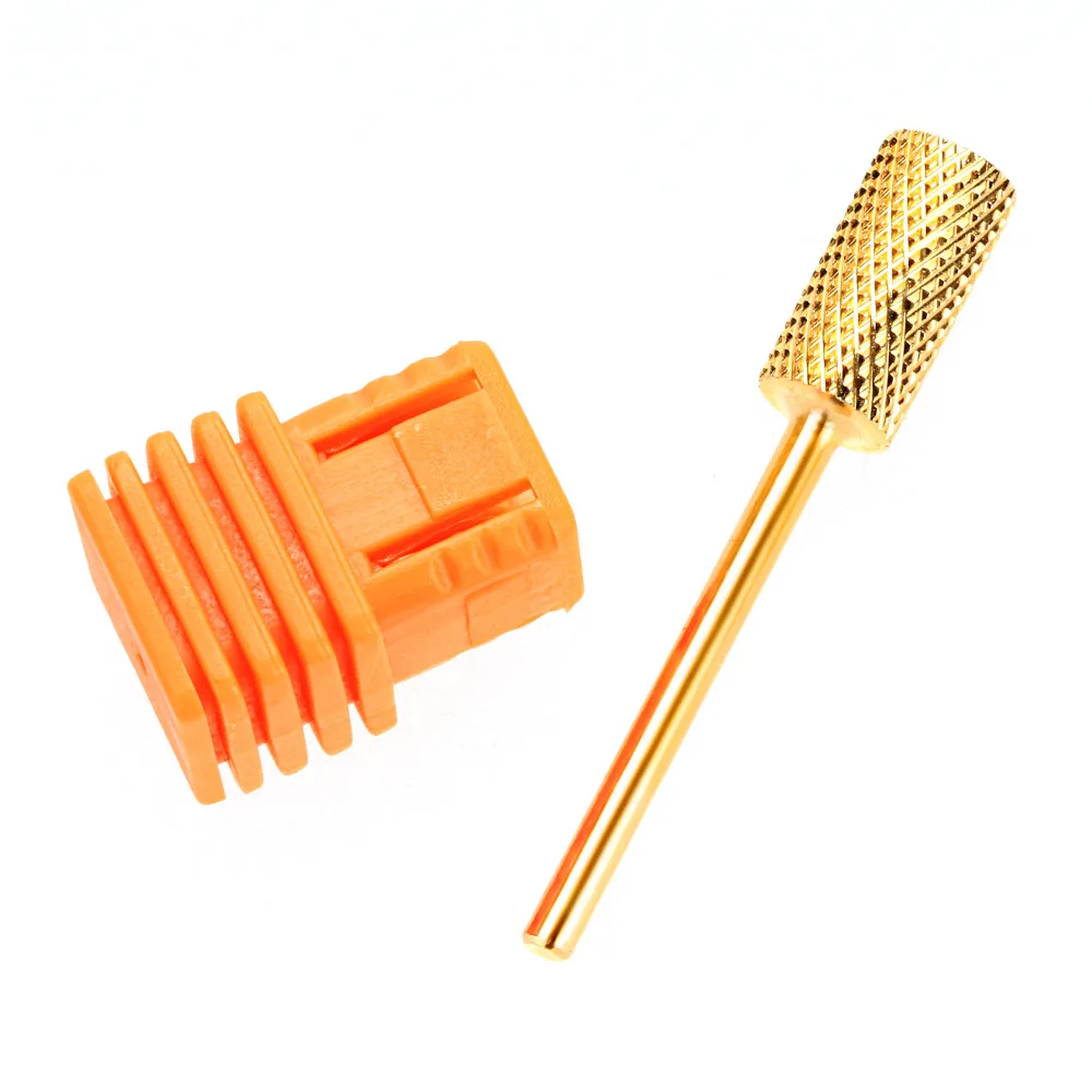 

Electric Cylinder Carbide File Drill Bit Golden Cylindrical Shape Nail Art Tool L #01