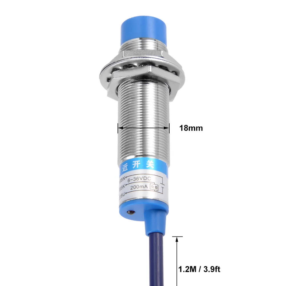 Uxcell PNP/NPN без NC 8 мм Индуктивный Сенсор переключатель детектора DC 6-36 V или 12-24 V 200mA 3-проволоки для машины Бумага решений