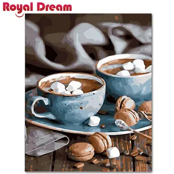 

Blue cup of coffee DIY Painting By Numbers Canvas Painitng Home Wall Art Picture Coloring By Numbers For Home Decor