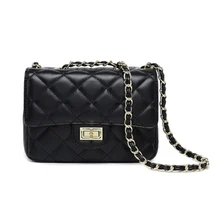 Новая модная кожаная сумка-мессенджер на цепочке, брендовая Дизайнерская Женская мини-сумка-клатч с ромбовидным принтом, зимняя сумка через плечо D96