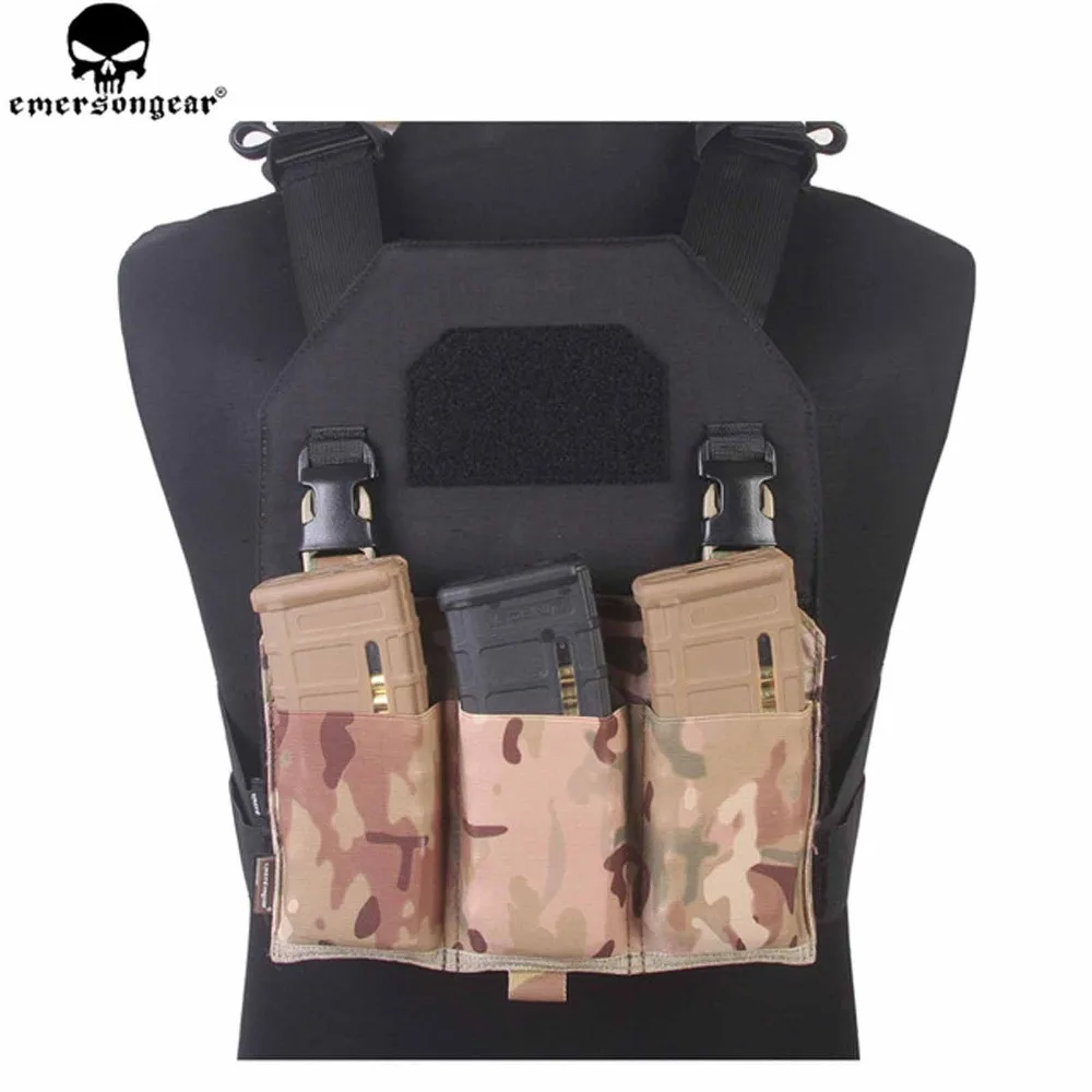 EMERSONGEAR резиновый стильный тройной журнал M4 боевой жилет Molle EM6408|Мешочки| |