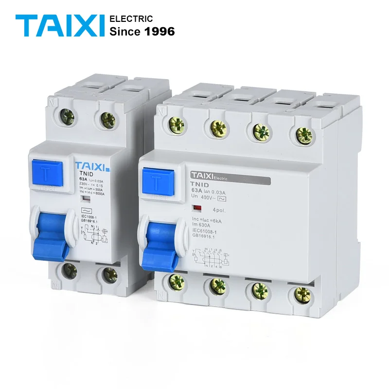 

ID RCCB AC Electromagnetic Type Leakage Circuit Breaker MCB 2P 63A Electronic Type Residual Current Circuit Breaker 4P A