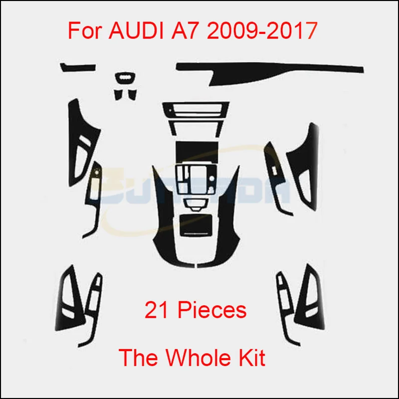 SUNFADA 3D 4D 5D виниловые наклейки из углеродного волокна для AUDI A7 4G8 1st Gen 2009- украшение салона автомобиля/обновление/защита