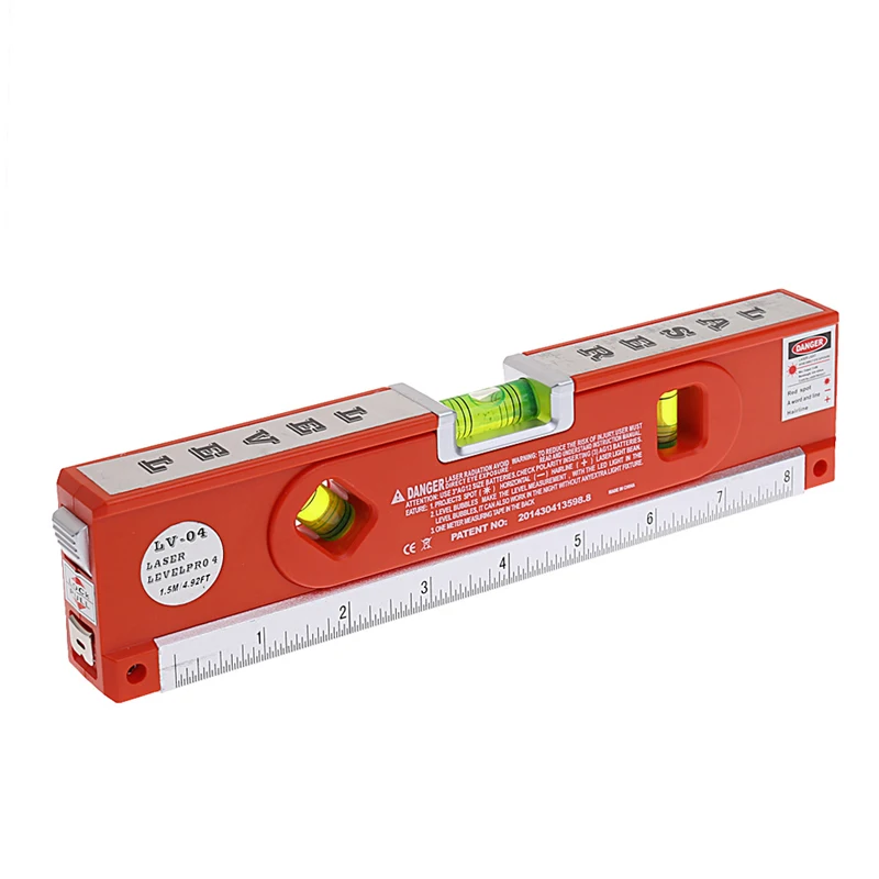 

Vertical Bubble Level Laser Marking Lines Tape Aligner Ruler Tool Black Red 2 Color