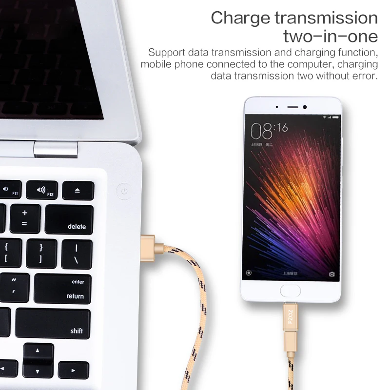 Адаптер PZOZ с Usb 3 1 Type C папа на Micro USB мама для синхронизации и зарядки адаптер c Samsung