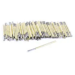 

100 Pcs P100-Q2 1.5mm Dia 4-Point Crown Tip Spring PCB Testing Probes