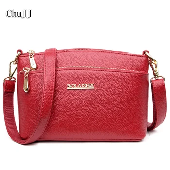 

Hot Sale Fashion Women Messenger Bags Soft Cowhide Genuine Leather Crossbody Female Shoulder Bags For Women Ladies Handbags