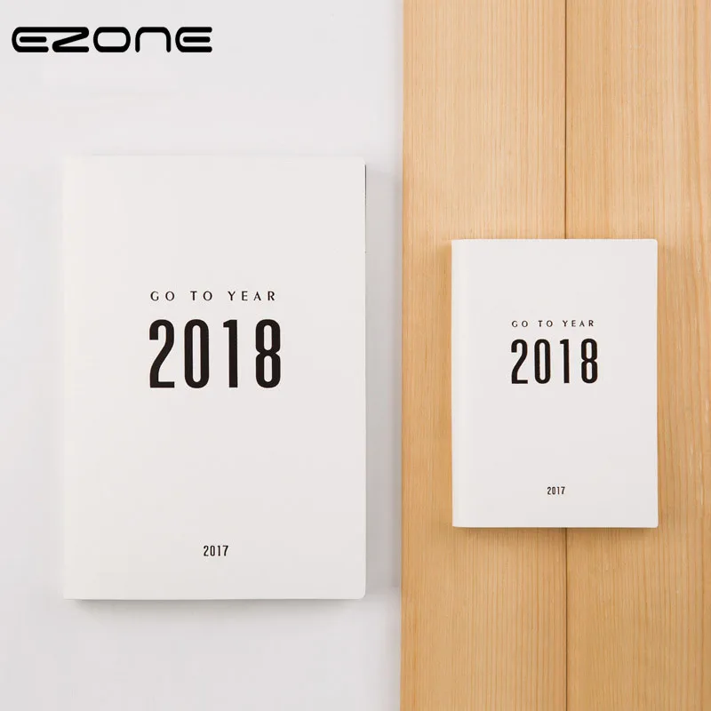 

EZONE Simply 2018 Planner Notebook Creative Style Note Book Organizer Notepad Grid/Line Paper Travel School Office Supply Memo