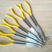 11-дюймовый мульти-Функция дальней досягаемости 0/25/45/90 градусов плоскогубцы c изогнутым остриём, утиный нос шланг кольцо длинноносые плоскогубцы механика ручной инструмент