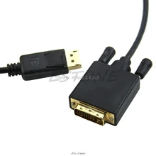 Дисплей Порт DP к DVI Dual Link 24+ 1 Pin Мужской Золотой соединительный кабель аудио/видео