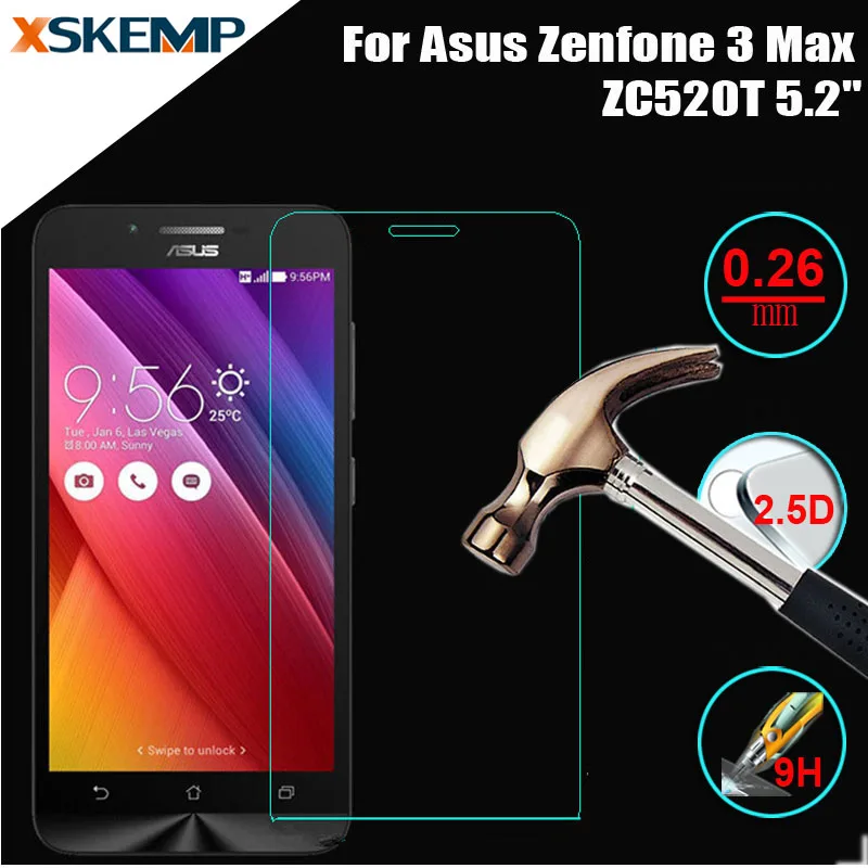 Ультра тонкий закаленное Стекло для 5.2 &quotAsus Zenfone 3 Max zc520tl взрывозащищенный Экран