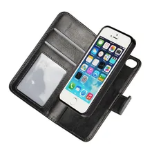 Чехол для iPhone SE 5S 5 съемный чехол кожаный бумажник 2 в 1 Coque сумка Etui для iphone 5SE 5, 6 S 6 S 7 Plus capinhas