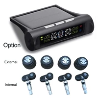 Солнечной энергии салона автомобиля TPMS шин Давление мониторинга Системы цифровой ЖК-дисплей Дисплей Авто охранной сигнализации Системы s с Сенсор - изображение