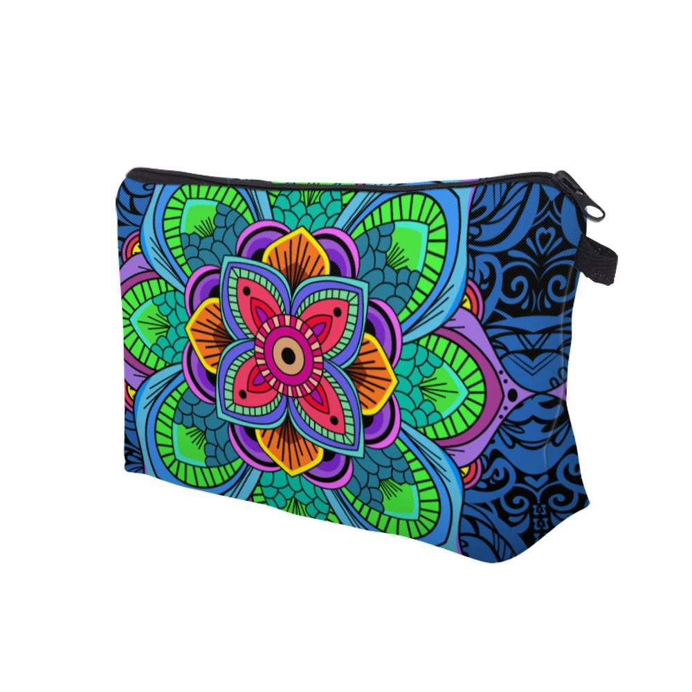 Deanfun التجميل أكياس 3D المطبوعة الملونة الداتورة الزهور أزياء للنساء السفر التخزين 51295