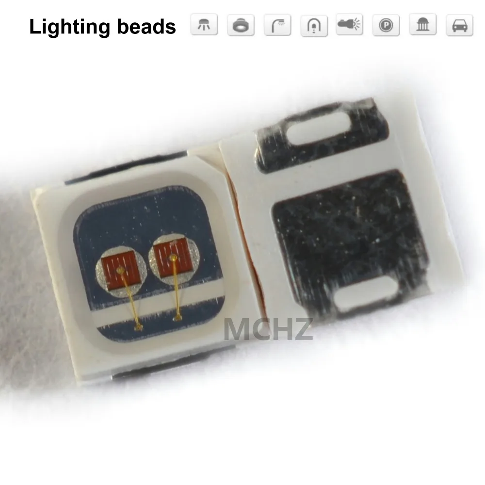 200 шт. SMD светодиодные бусины 3030 чип 1 Вт 3В 6В 2 3 350мА 130лм красный синий зеленый
