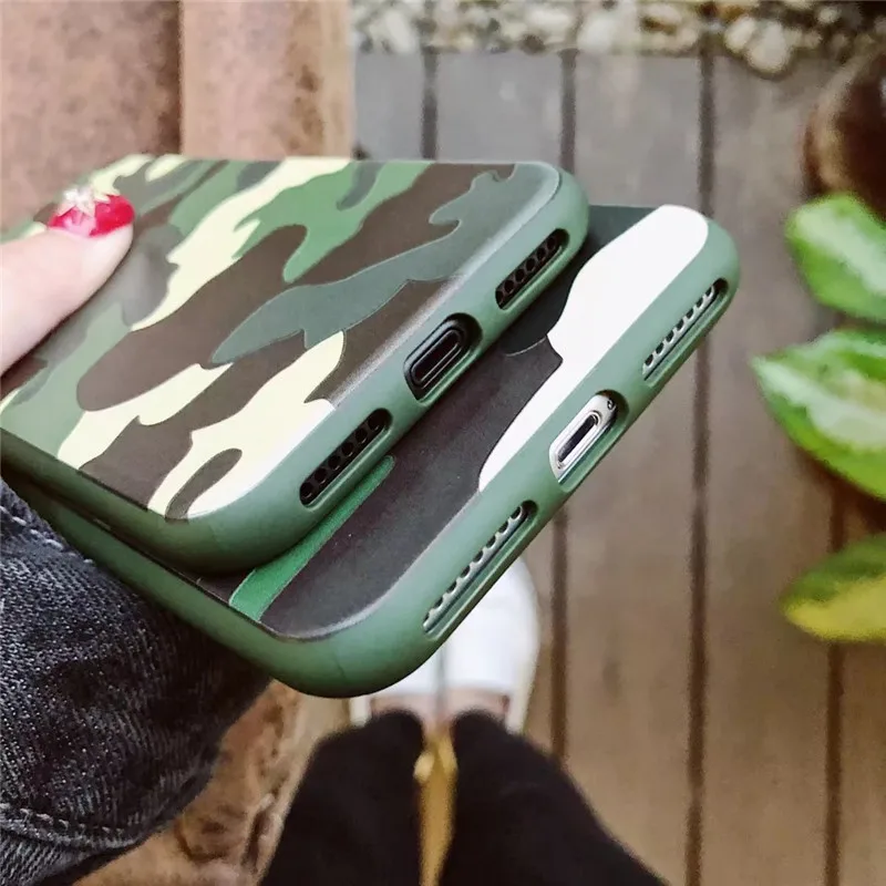 

Marine Retro Super Army Camo Camouflage Case For iphone 6 6s 7 8Plus Coque Funda For iphone X Soft IMD Anti-knock Back Cover