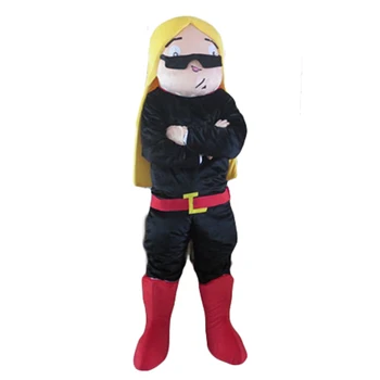 

cosplay costumes yellow hair girl mascot costumes pink bow and dresses for Halloween party
