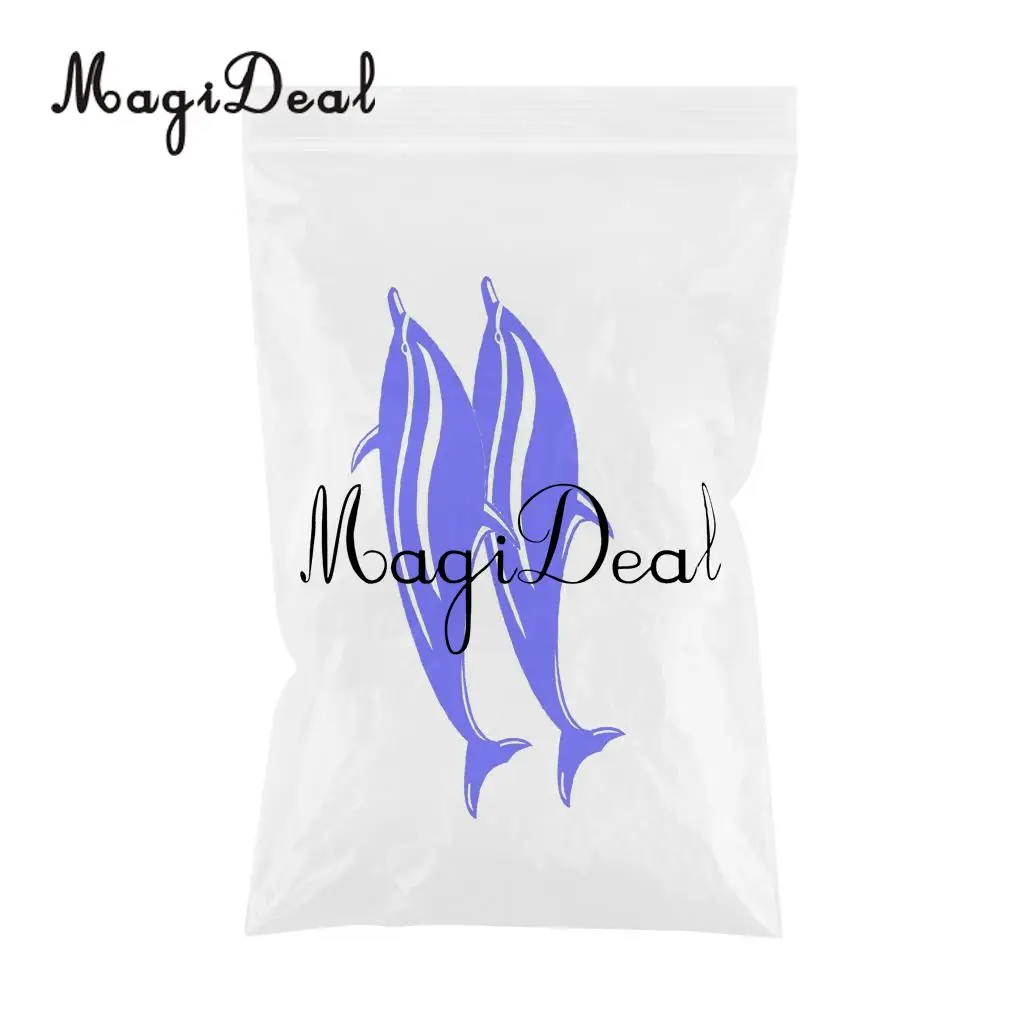 MagiDeal Hot Sale 2Pcs Blue Dolphin Vinyl Decals Stickers for Kayak Canoe Boat Car Surfboard Window Laptops Walls Kayak Stickers