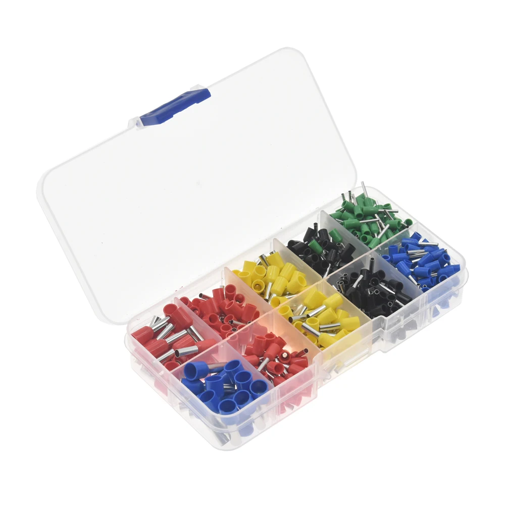 490 шт. 22 12AWG Изолированный Шнур концевой наконечник Комплект провода медный