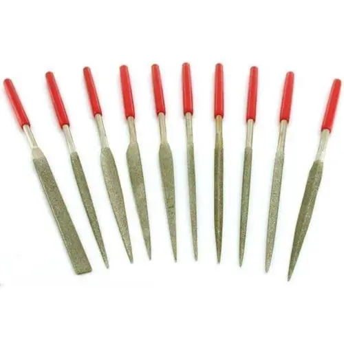 10Pcs 7/" pouces 180 mm x 5 mm Diamond Files Set Coated Rifloir fichier Bijoux Réparation