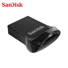 SanDisk флеш-накопитель USB Ultra Fit 32 Гб CZ430 16 ГБ 128 ГБ мини-накопитель 3,1 USB 3,0 64 ГБ