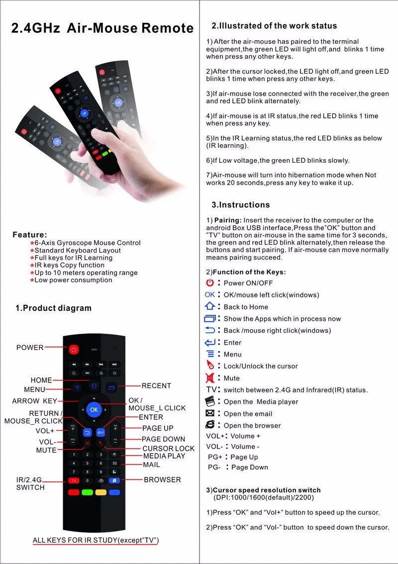 T3 Fly Air mouse 2,4 ГГц и беспроводная мини-клавиатура с микрофоном и пультом дистанционного управления для Android tv Box медиаплеер подсветка Air mouse