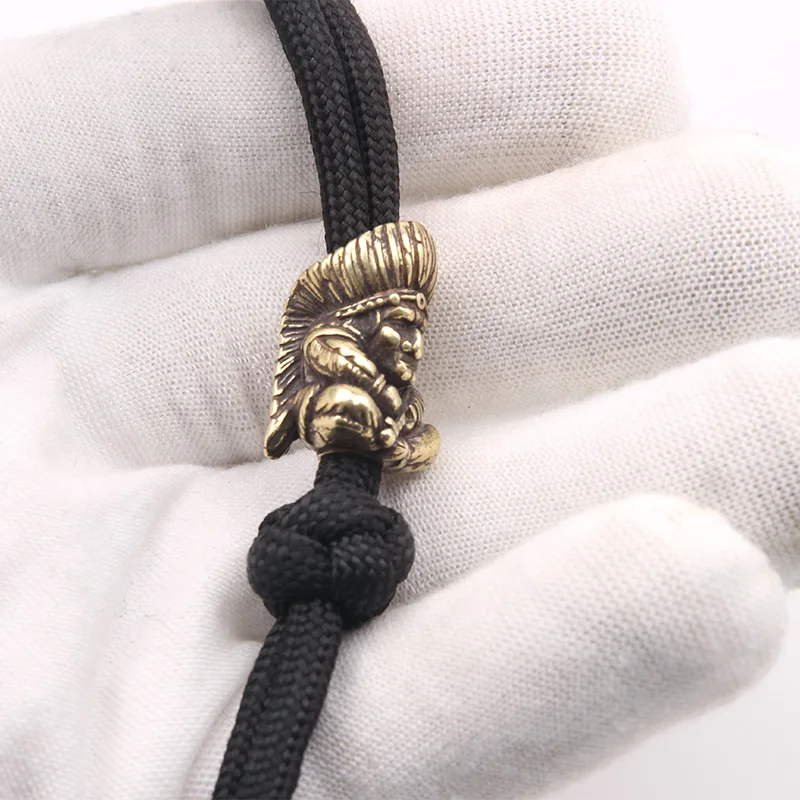 Brass-Indians-Knife-beads-Pendant-Umbrella-Rope-Umbrella-Fall-DIY-Handmade-Accessories-EDC-Outdoor-Tools-Paracord (3)