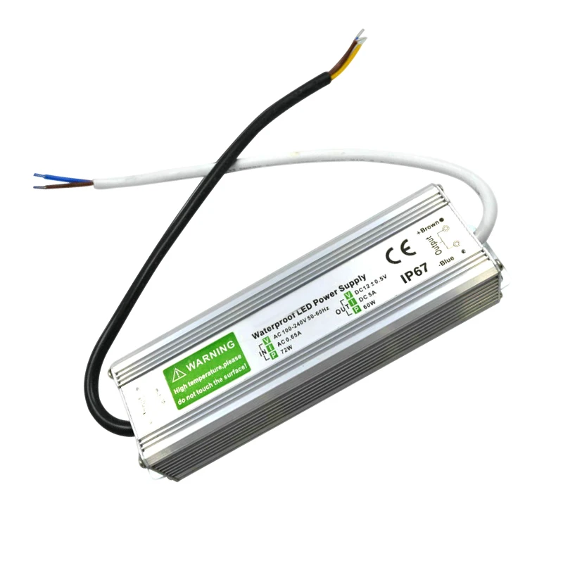 

12V Outdoor Waterproof Transformer Power Supply Adapter LED Light Driver JA55