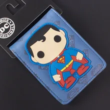 Комиксы DC Marvel кошельки с персонажами мультфильмов для детей милый Супермен кошелек для мальчиков подарок ПВХ Деньги сумки