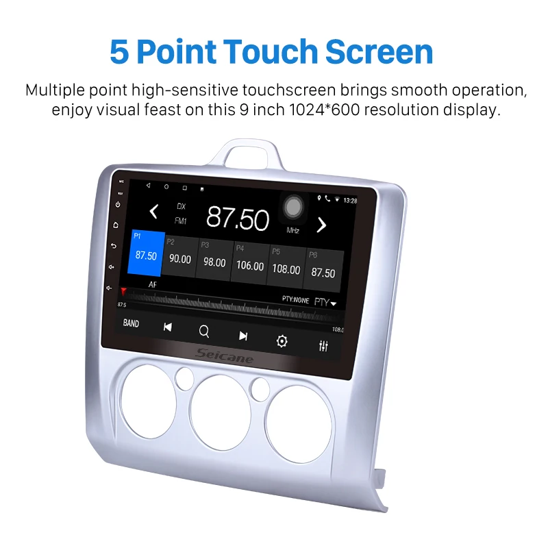 Discount Seicane 2din Android 8.1 9" Car Multimedia Player Radio GPS Navigation for 2004 2005 2006 -2011 ford focus EXI MT 2 3 Mk2/Mk3 2