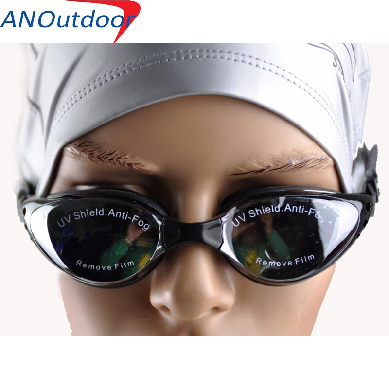 1PCS Multi Prescription Optical Myopia Nearsight Glasses Sportswear Silicone Polycarbonate Lens Anti fog Coated Watertight Black