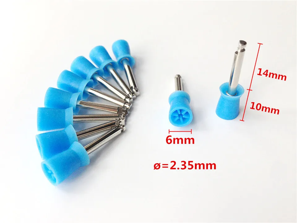 New Dental Lab 20pcs Blue Latch type Rubber Polishing Polisher Cups