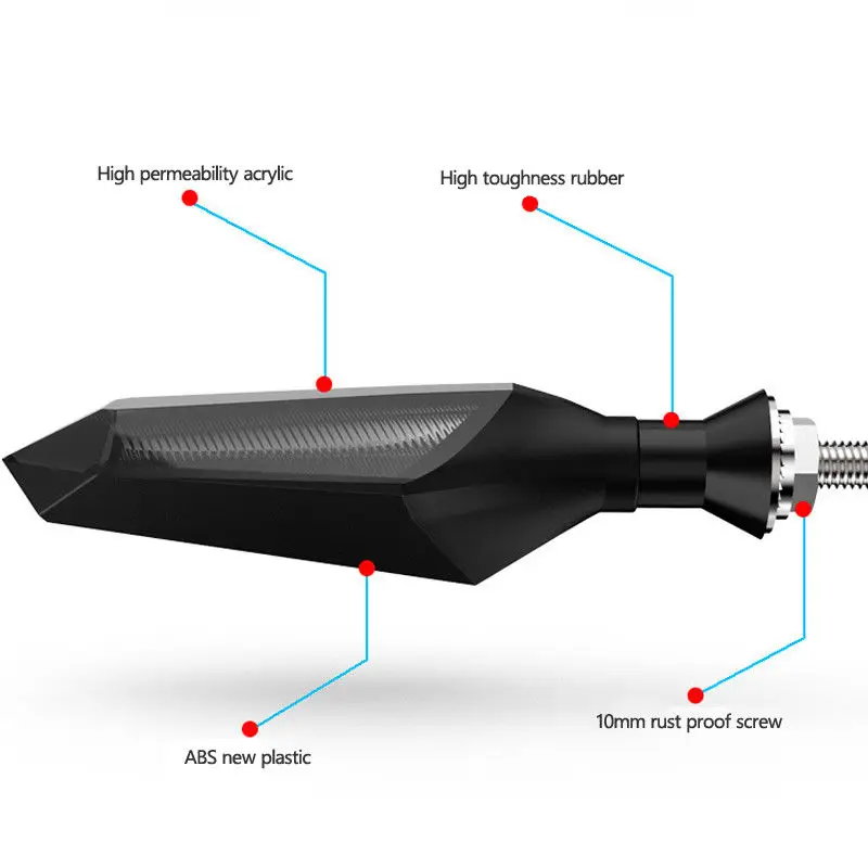 2 шт., светодиодный индикатор поворота для мотоцикла, лампы, синий янтарь, желтый, высокое качество, Красная стрекоза, пистолет, форма, дизайн
