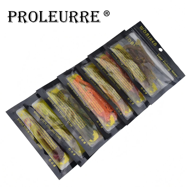 Proleurre 20 unids/lote sal olor de gusanos de señuelo de Pesca Artificial 1,5g Jigging volumen cola gusano de Pesca de cebo Proleurre 20 unids/lote sal olor de gusanos de señuelo de Pesca Artificial 1,5g Jigging volumen cola gusano de Pesca de cebo