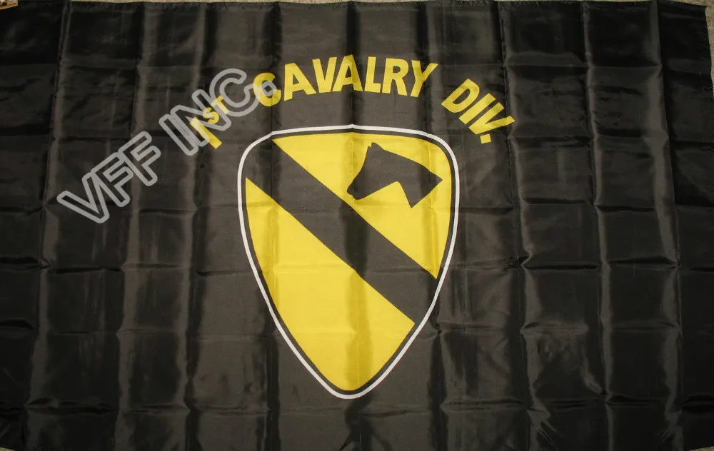 US Army 1st First Cavalry Division Black Flag 3ft x 5ft Polyester