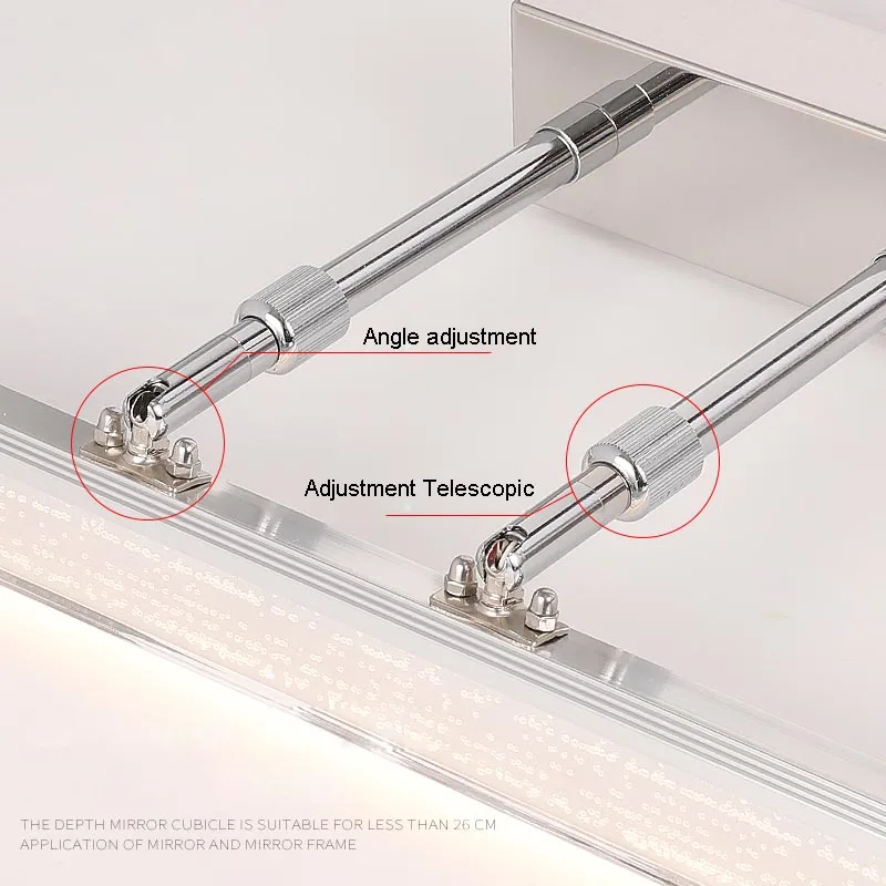الحديث led المقاوم للصدأ الحمام تلسكوبي ماكياج الغرور مرآة الجبهة ضوء نوم الحائط تركيبات الإضاءة