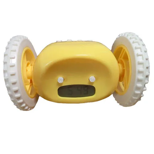 Running Alarm Clock, Escape with Wheels, Digital Display LCD Screen