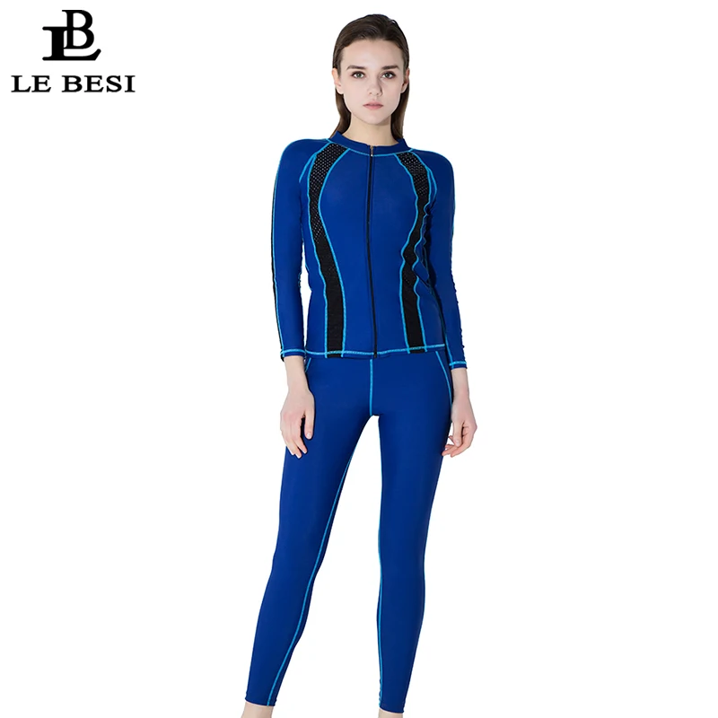 LEBESI женский Профессиональный сдельный купальник с длинным рукавом Брюки Спортивный купальник размера плюс пляжная одежда купальный костюм