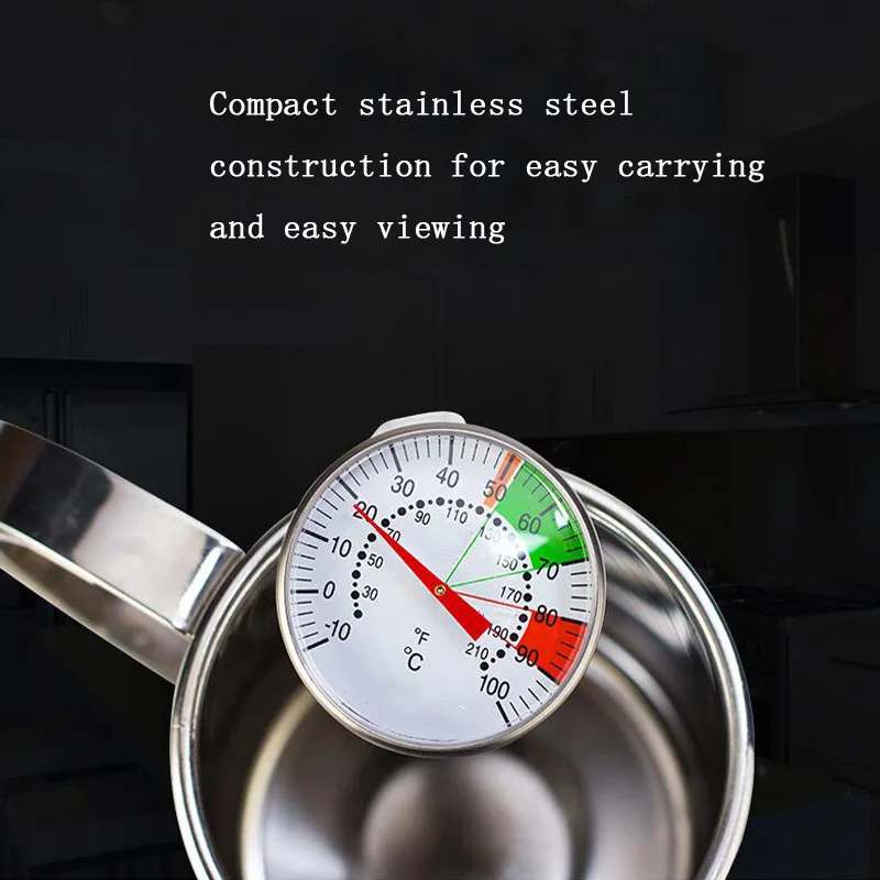 

Multi-angle thermometer kitchen stainless steel milk drink drink pointer thermometer 100 degrees Celsius cooking tools