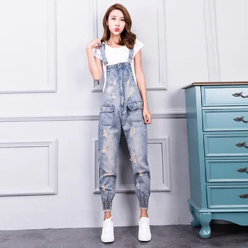 Elegant Full Length Ripped Pockets Fashion Rompers 1