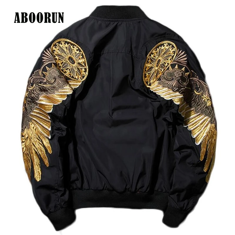 aliexpress buy aboorun 2017 mens bomber jacket gold wing embroidery jacket dropshipping aliexpress buy aboorun 2017 mens bomber jacket gold wing embroidery jacket dropshipping