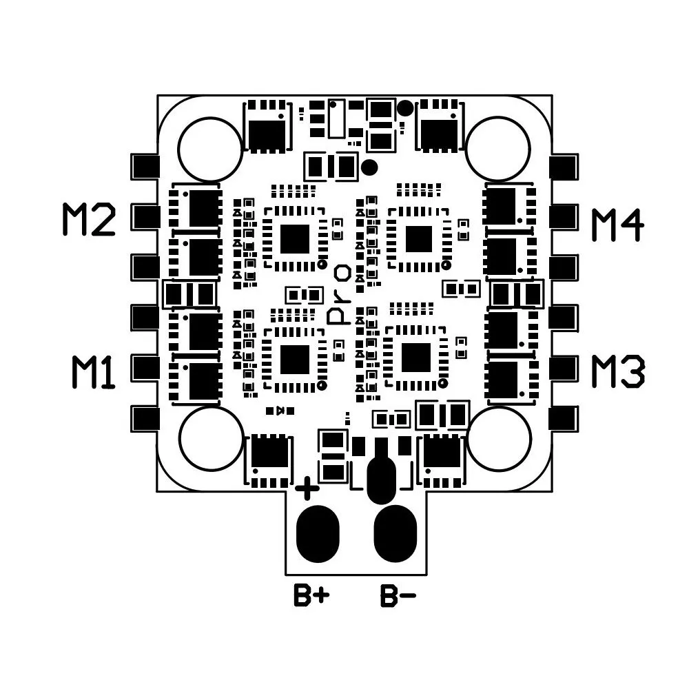 1 шт. ESC контроль скорости BS 30A Pro 2 4 S Dshot600 BLHELI_S 4в1 4g AON7418 MOS для FPV гоночного дрона RC