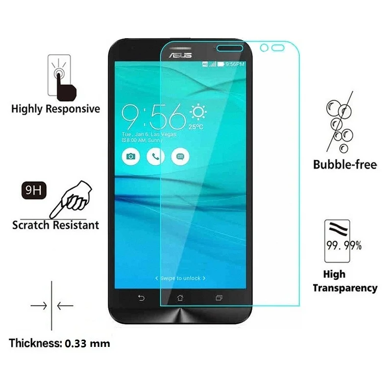 For Asus ZenFone GO TV G550KL X013DA 9H Tempered Glass zenfone ZB551KL X013DB Screen Protector Protective Film Case | Мобильные