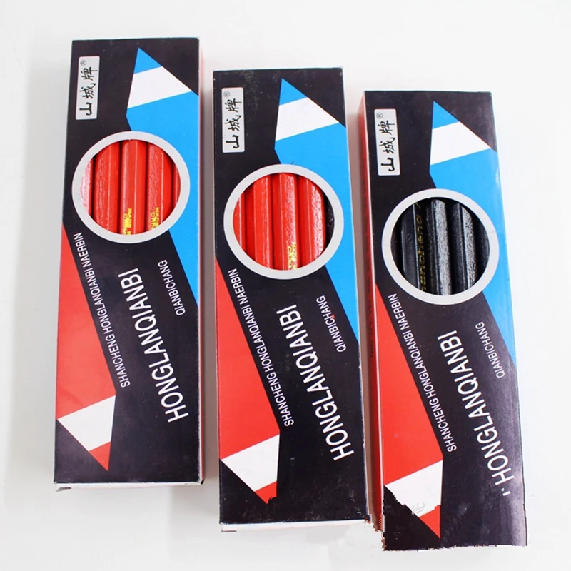 MIRUI деревянные шестигранные красные и синие двойные цветные карандаши HB Carpenter's специальные карандаши высокого качества набор карандашей для рисования