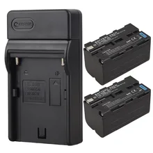 2pcs High Capacity 5200mah Replacement Digital Camera Batteria For Sony NP-F750 NP-F770 Battery with Charger