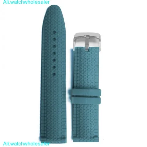 24mm Blue Jay Color  Silicone Jelly Rubber Unisex  Watch Band Straps WB1070M24JB